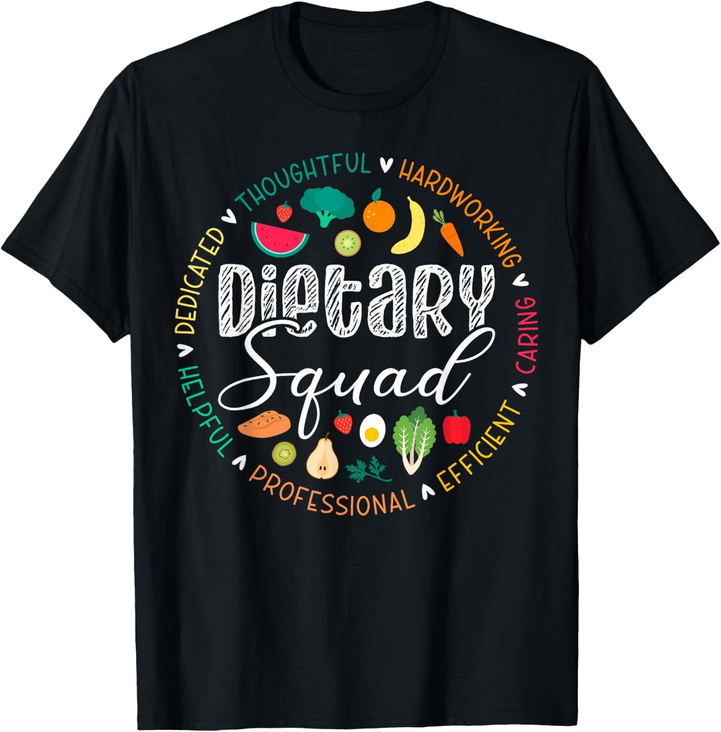 Dietary Squad Appreciation Dietary Aide Cook T-Shirt - T-Shirt | Black
