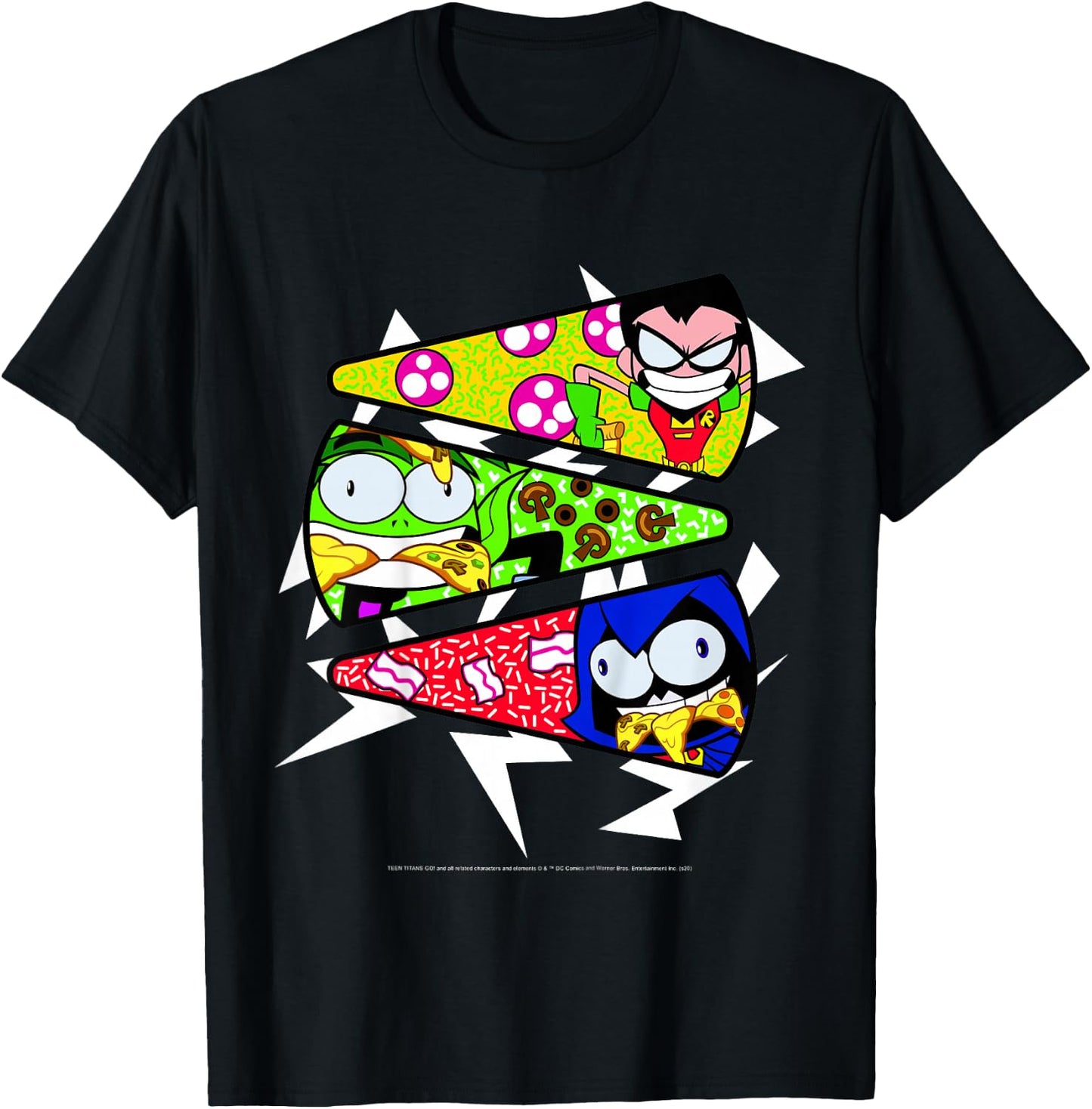 Kids DC Comics Teen Titans Go! Pizza Panels T-Shirt - T-Shirt | Black