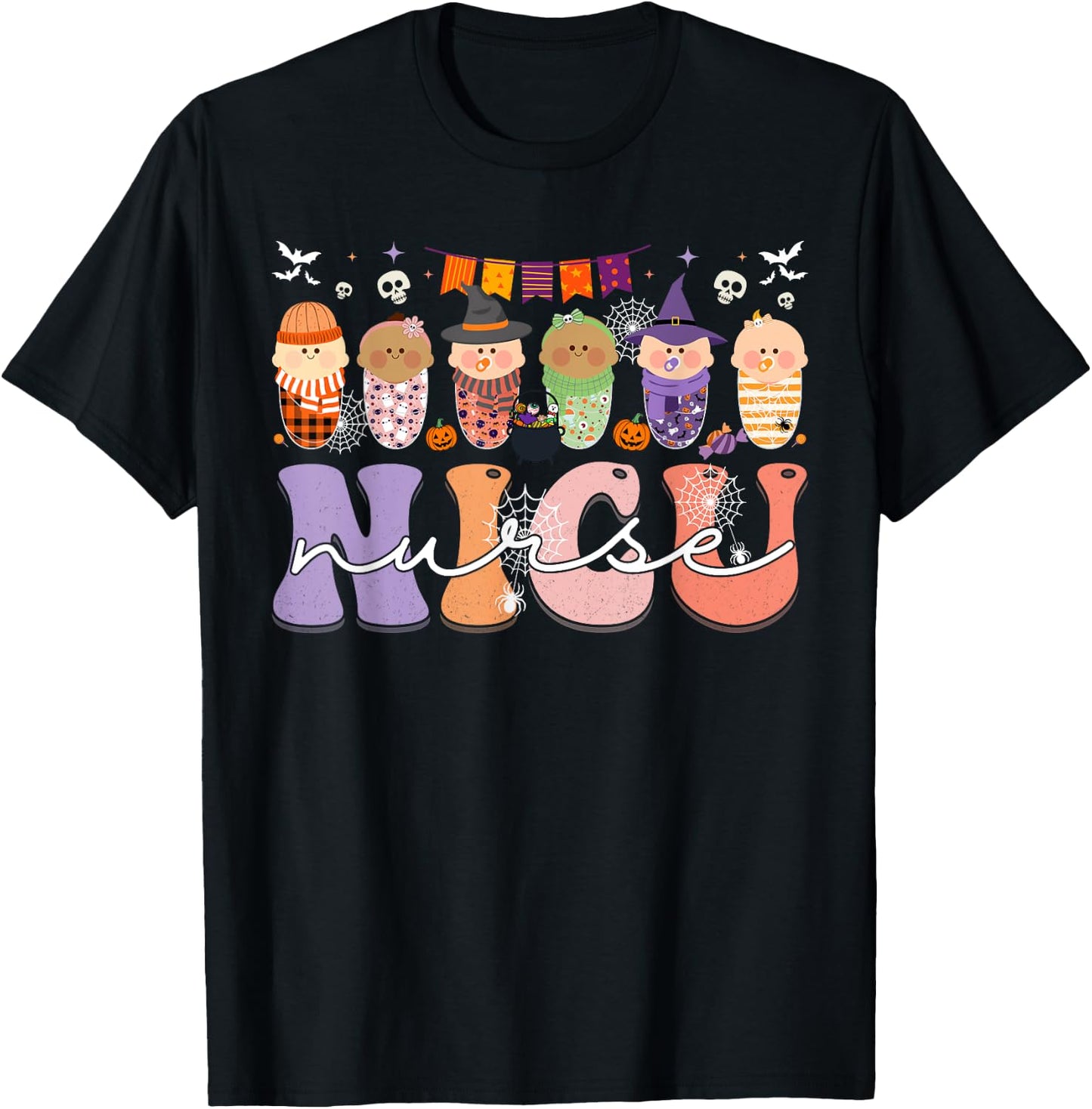 Neonatal Intensive Care Unit Nurse NICU Nurse Halloween T-Shirt - T-Shirt | Black