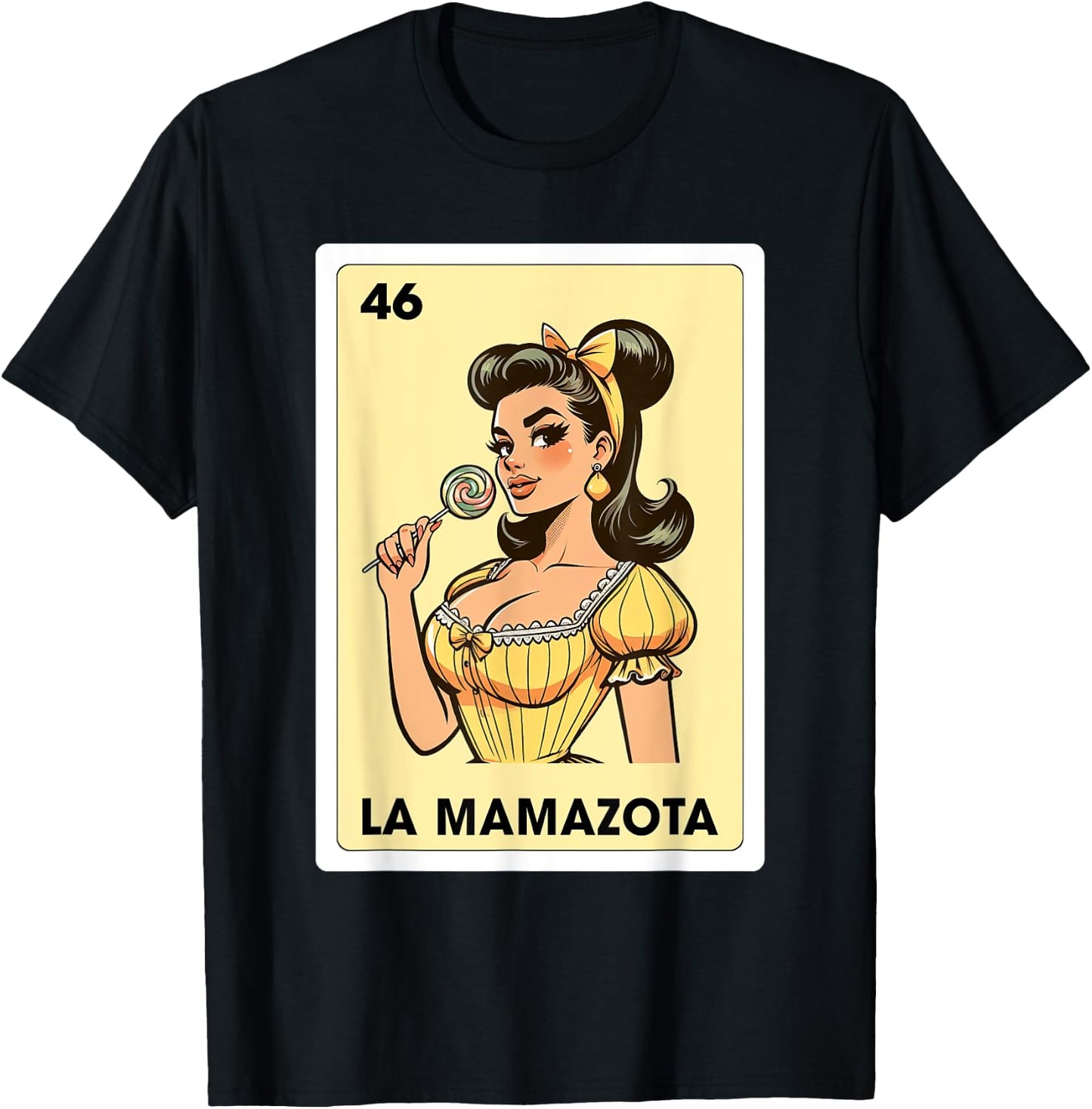 Mexicana Latina Mom Life La Mamazota Mexican Bingo Card T-Shirt - T-Shirt | Black
