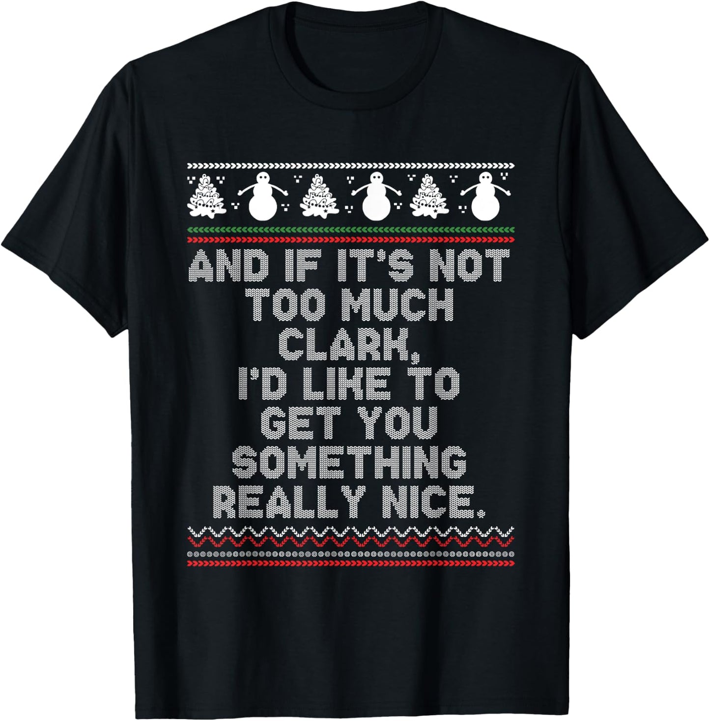 Funny Ugly Christmas Sweater Winter Vacation Christmas Tree T-Shirt - T-Shirt | Black