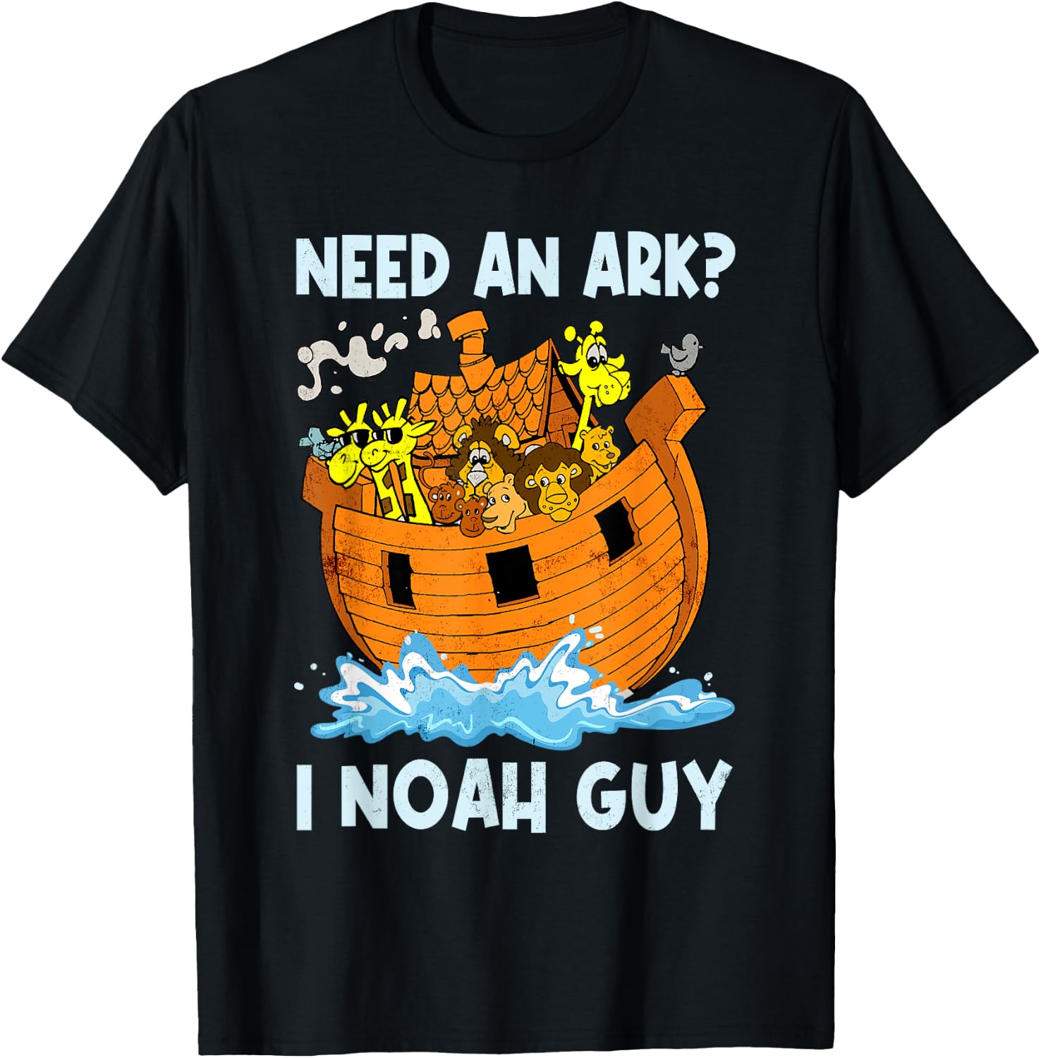 Need An Ark I Noah Guy Retro Christian Religion Bible Verse T-Shirt - T-Shirt | Black