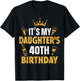 Daughter It's My Daughter's 40th Birthday 1985 40 Years Old T-Shirt - T-Shirt | Black