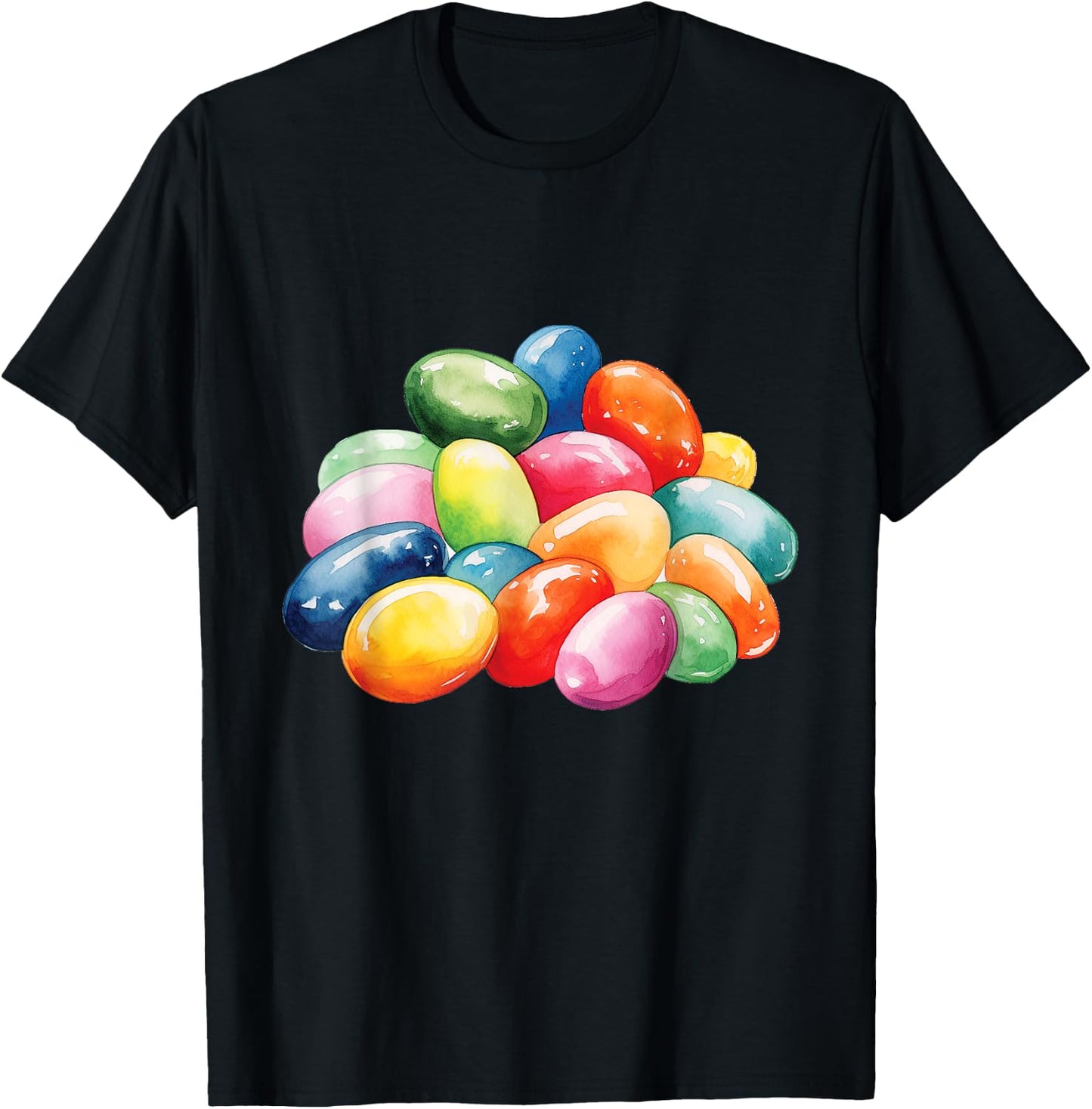Cute Jelly Beans Candy Easter Lover Candy T-Shirt - T-Shirt | Black
