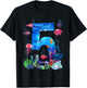 5th Birthday Party Ocean 5 Year Old Sea Fish Aquarium Boy T-Shirt - T-Shirt | Black