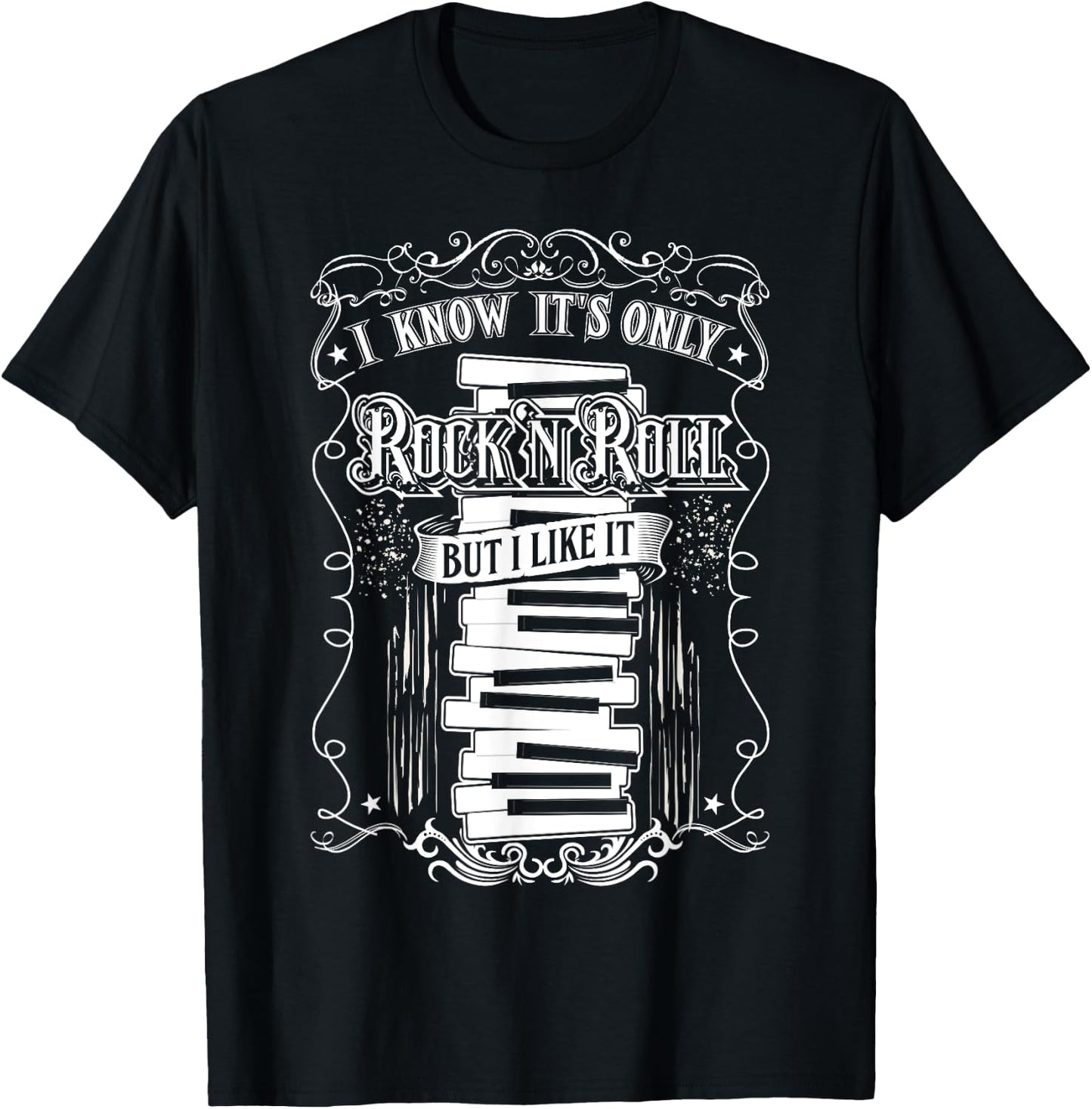 Know It's Rock And Roll But I Like It - Keyboard T-Shirt - T-Shirt | Black
