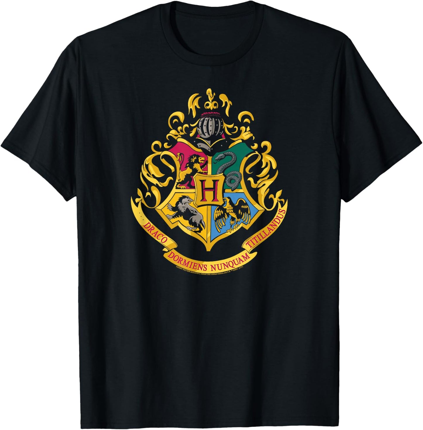 Harry Potter Hogwarts School Crest T-Shirt - T-Shirt | Black