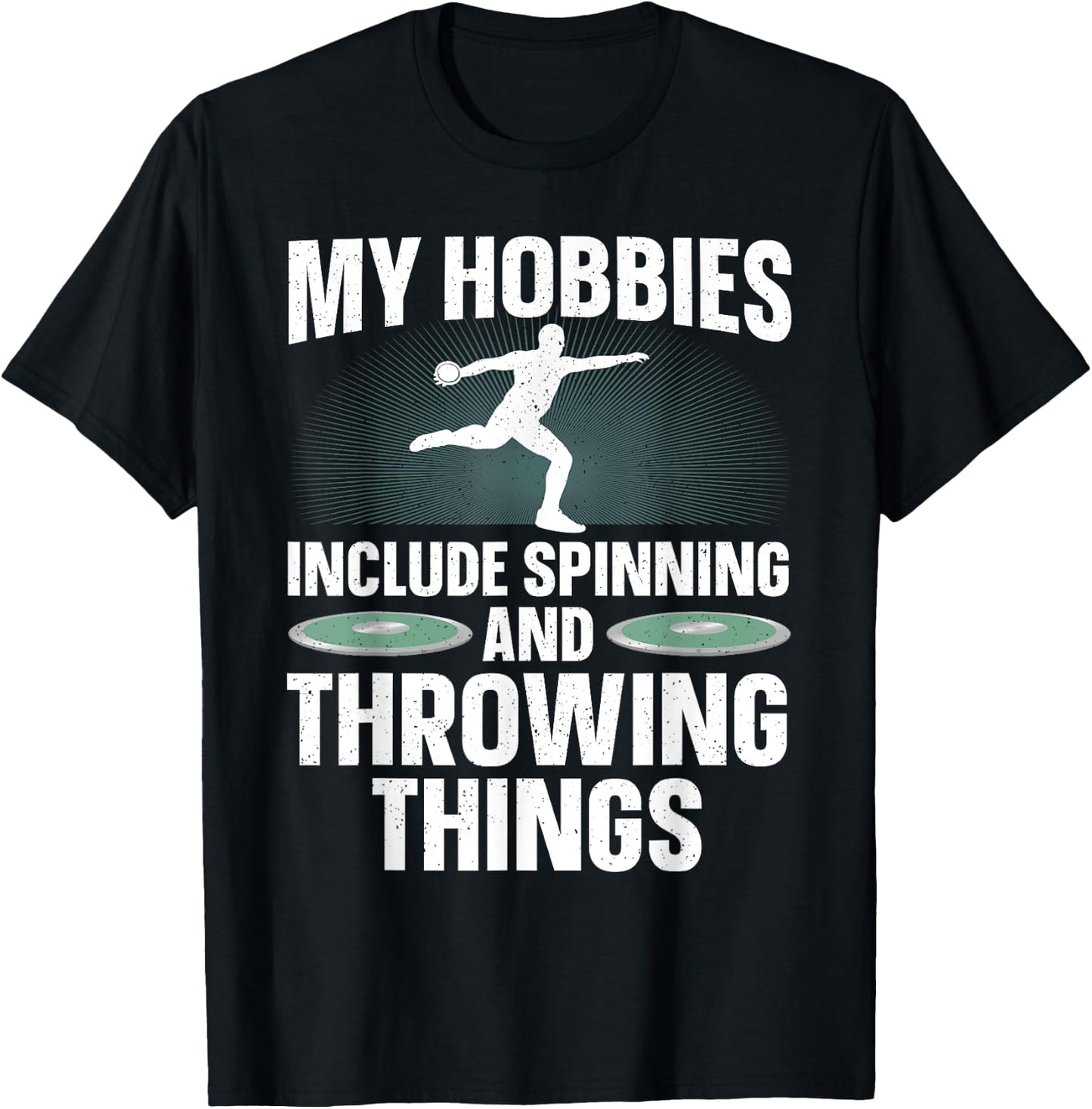 Discus Throwing Art Women Athletics Discus Thrower T-Shirt - T-Shirt | Black
