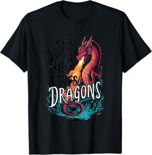 Just a girl who loves Dragons T-Shirt - T-Shirt | Black