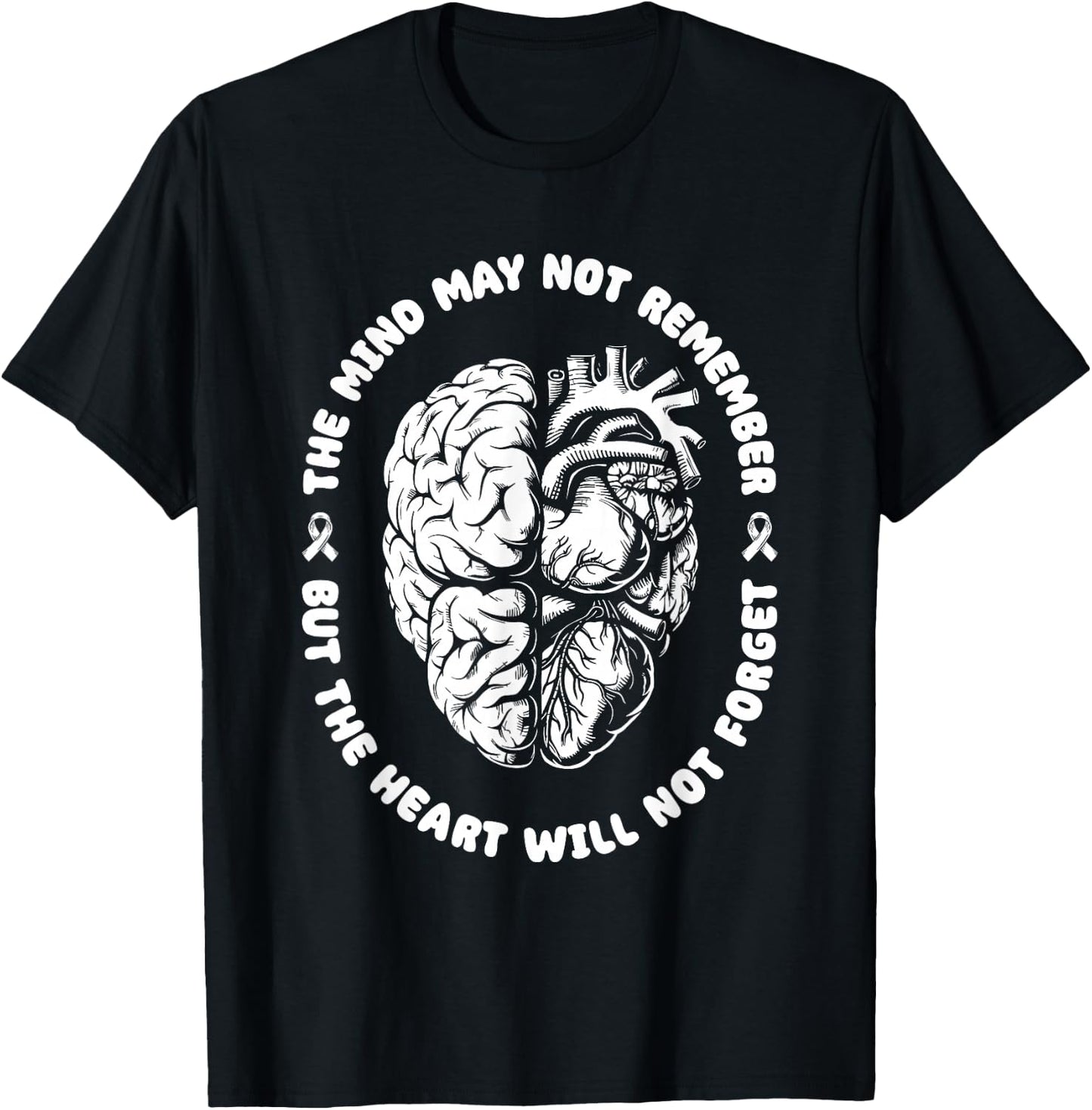 Alzheimers Awareness Dementia Brain Cure Alzheimers Support T-Shirt - T-Shirt | Black
