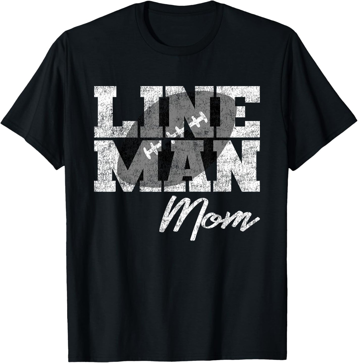 Lineman Mom - Football Player Matching Family T-Shirt - T-Shirt | Black