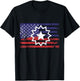 Distressed American Flag of Juneteenth Red White Blue Symbol T-Shirt - T-Shirt | Black