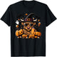 Halloween Highland Cow Bull Halloween Ghost Cows Spooky T-Shirt - T-Shirt | Black