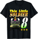 Kids 8 Year Old Soldier 8th Military army soldier birthday party T-Shirt - T-Shirt | Black