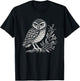 Burrowing Owl Graphic Art Design And Men T-Shirt - T-Shirt | Black