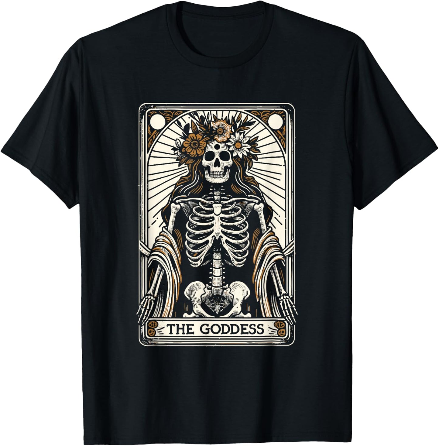Tarot Card Goth Occult Gifts & Accessories -Youth Black Modern Gothic The Goddess Small T-Shirt - T-Shirt | Black