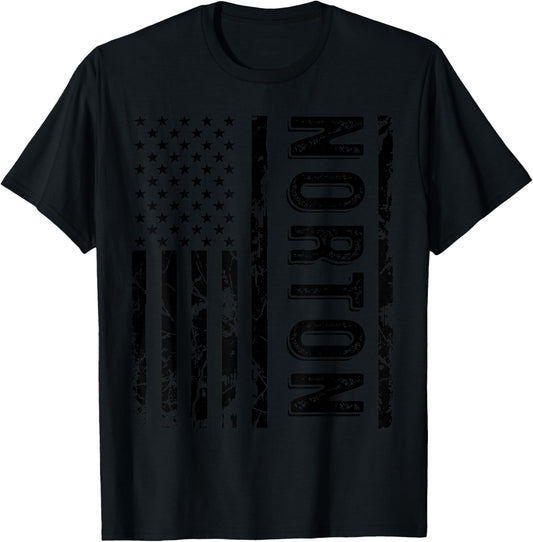 Norton Last Name Funny Surname Team Norton Family Reunion T-Shirt - T-Shirt | Black