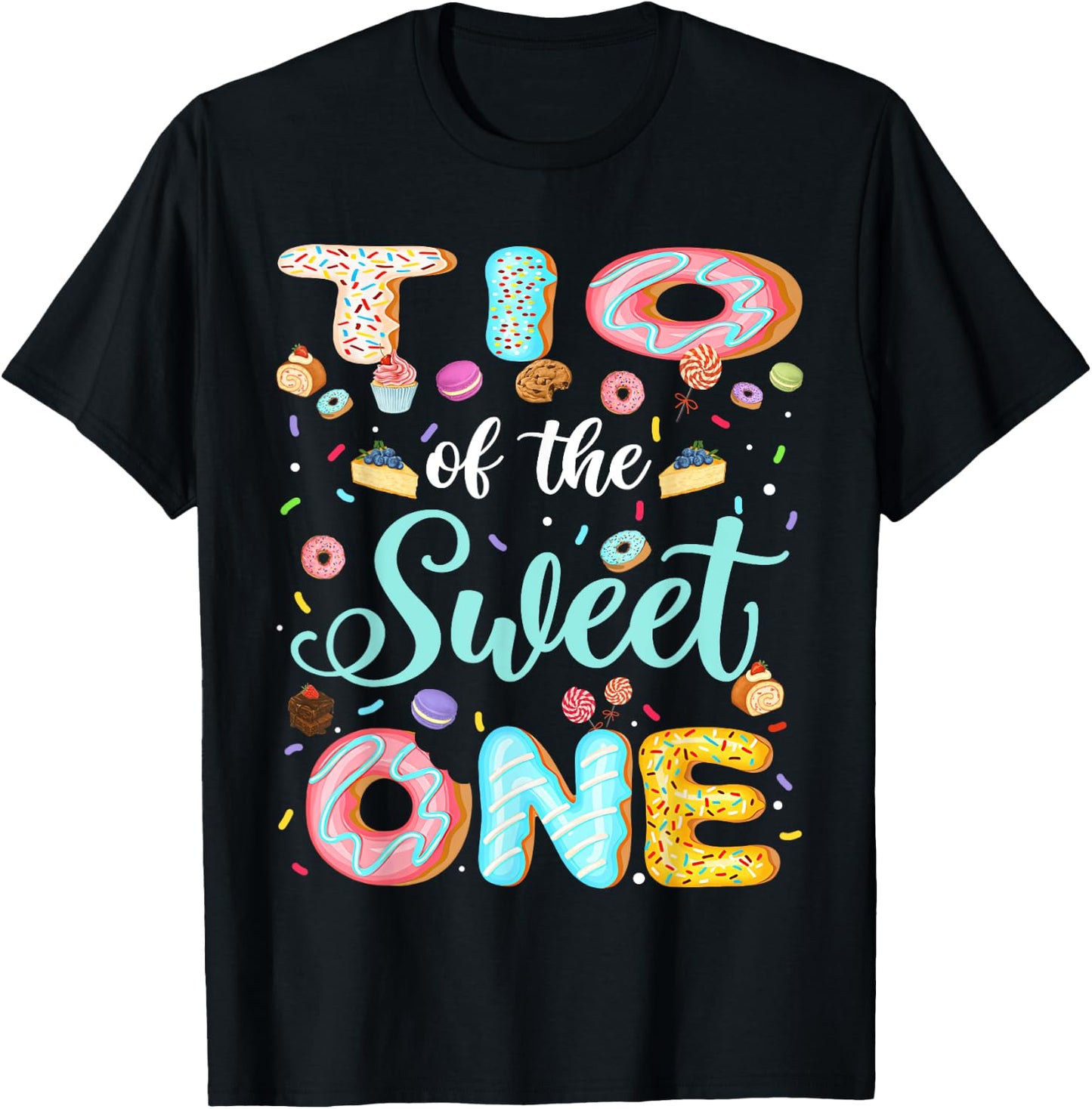Tio Of The Sweet One 1St Birthday Donut Party T-Shirt - T-Shirt | Black