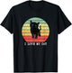 Funny Vintage I Love My Cat Gift Black Cats Lovers Men Women T-Shirt - T-Shirt | Black