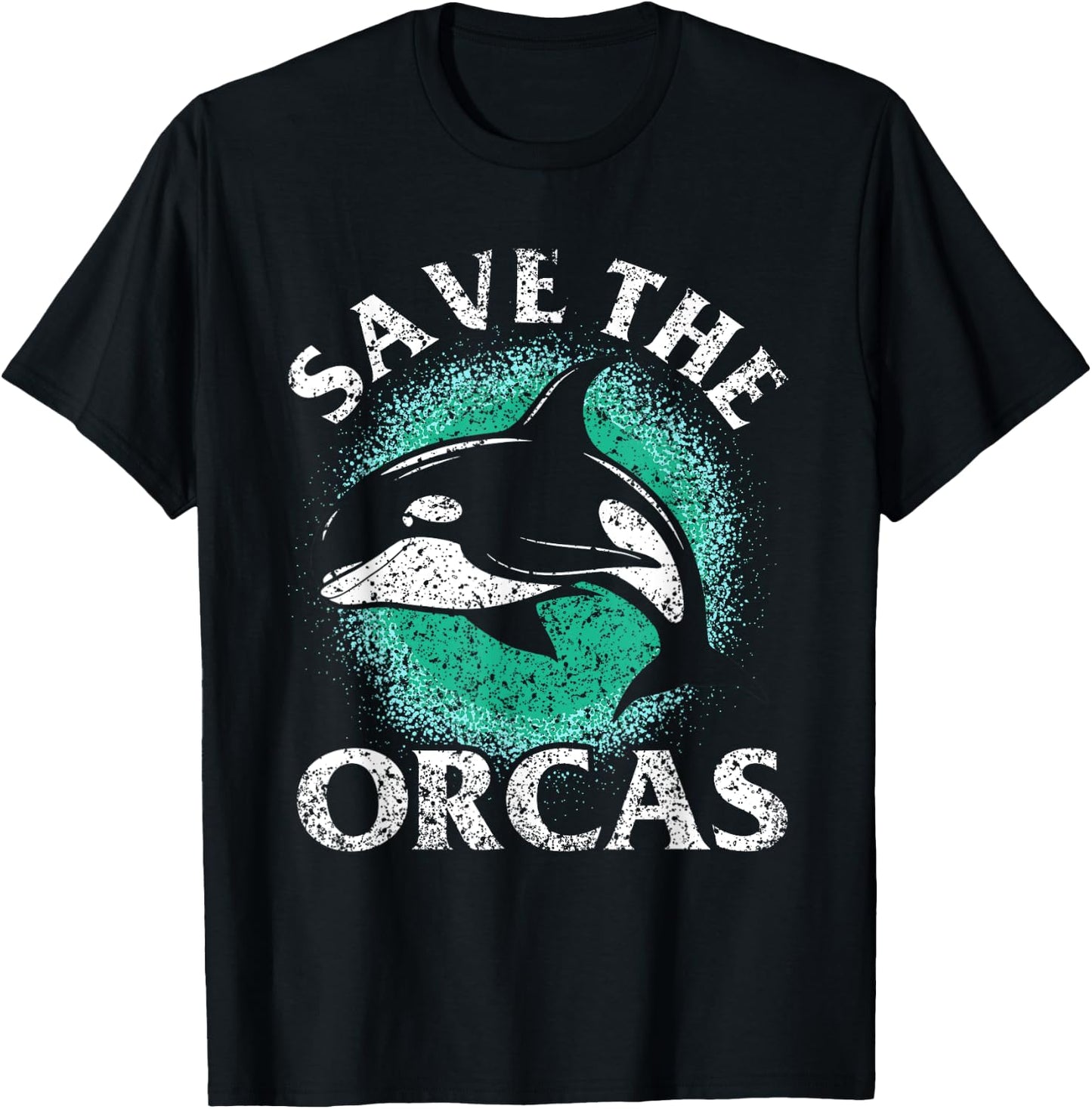 Save The Orcas Protect Whale Sea Orca T-Shirt - T-Shirt | Black