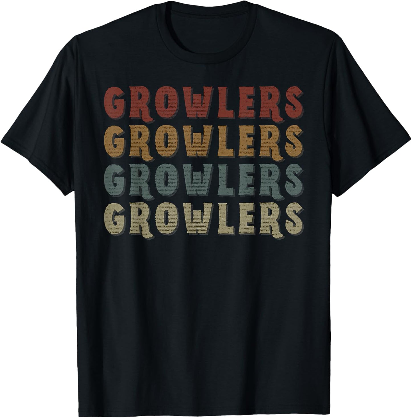 Vintage Cool Growlers Name Funny Love Heart Growlers T-Shirt - T-Shirt | Black