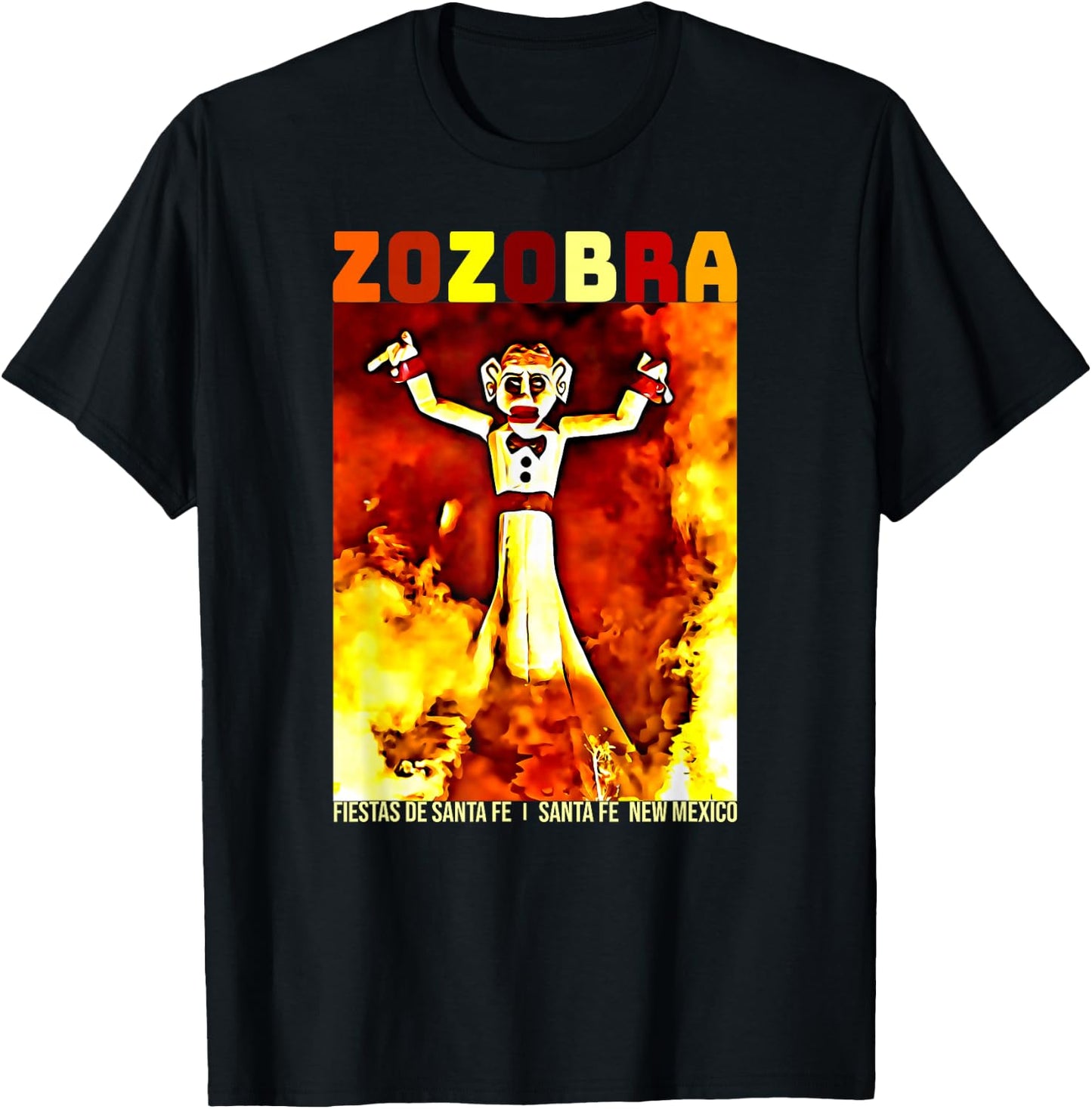 Zozobra Fiestas De Sante Fe New Mexico Old Man Gloom T-Shirt - T-Shirt | Black