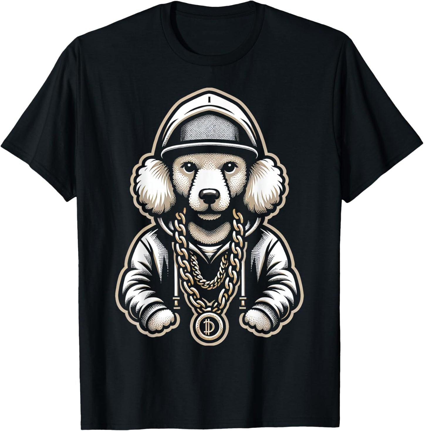 Poodle Gangsta Cool Poodles T-Shirt - T-Shirt | Black
