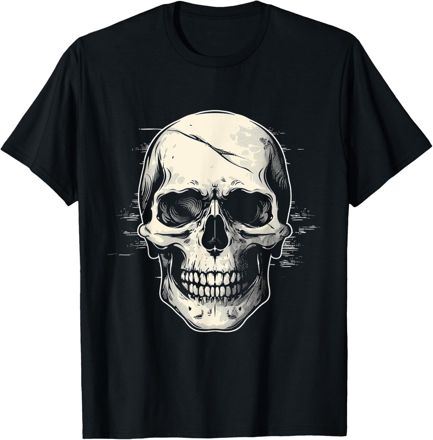 Skull Costume Halloween Spooky Art Skull T-Shirt - T-Shirt | Black