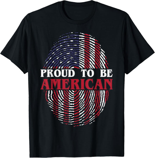 July 4th Proud To Be American Patriots American Pride T-Shirt - T-Shirt | Black