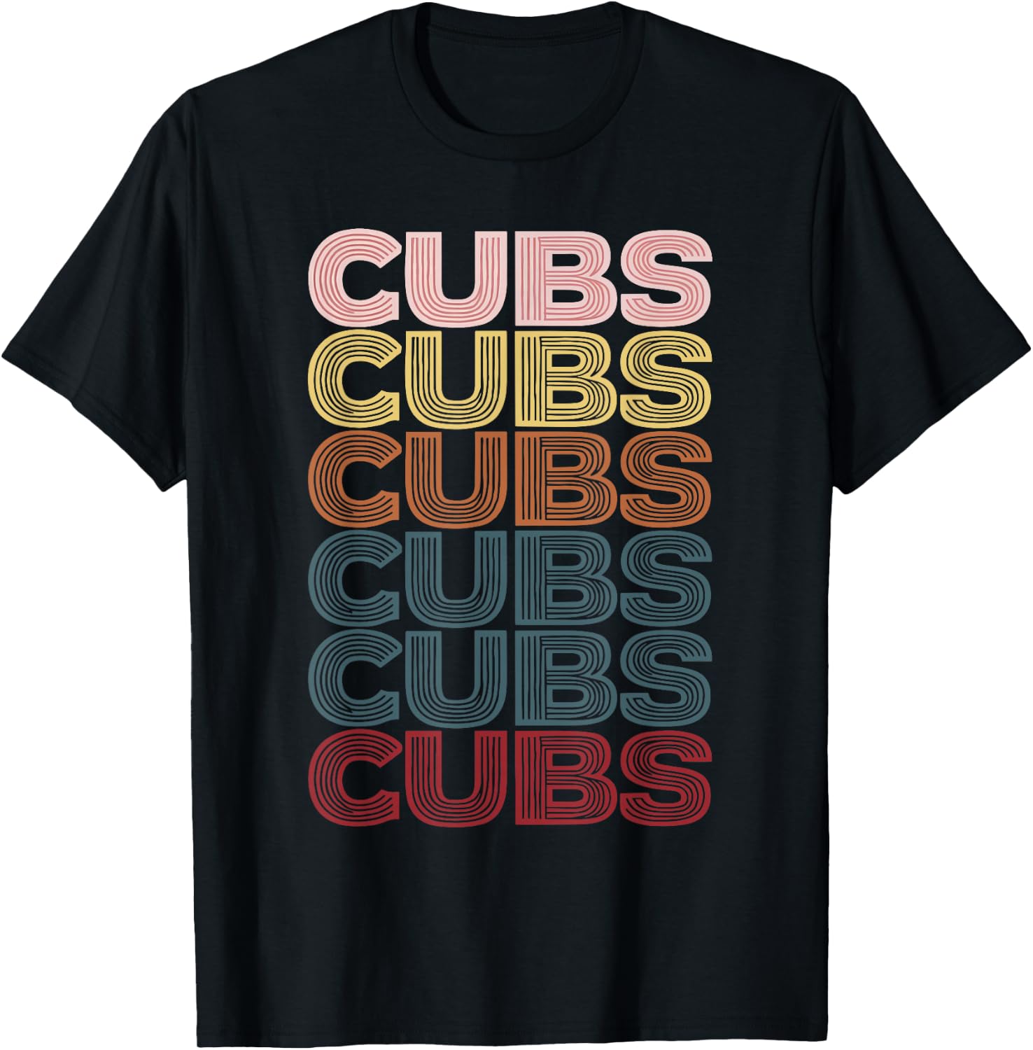 Retro Cubs Name Throwback Vintage T-Shirt - T-Shirt | Black