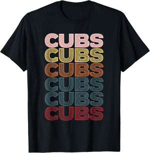 Retro Cubs Name Throwback Vintage T-Shirt - T-Shirt | Black