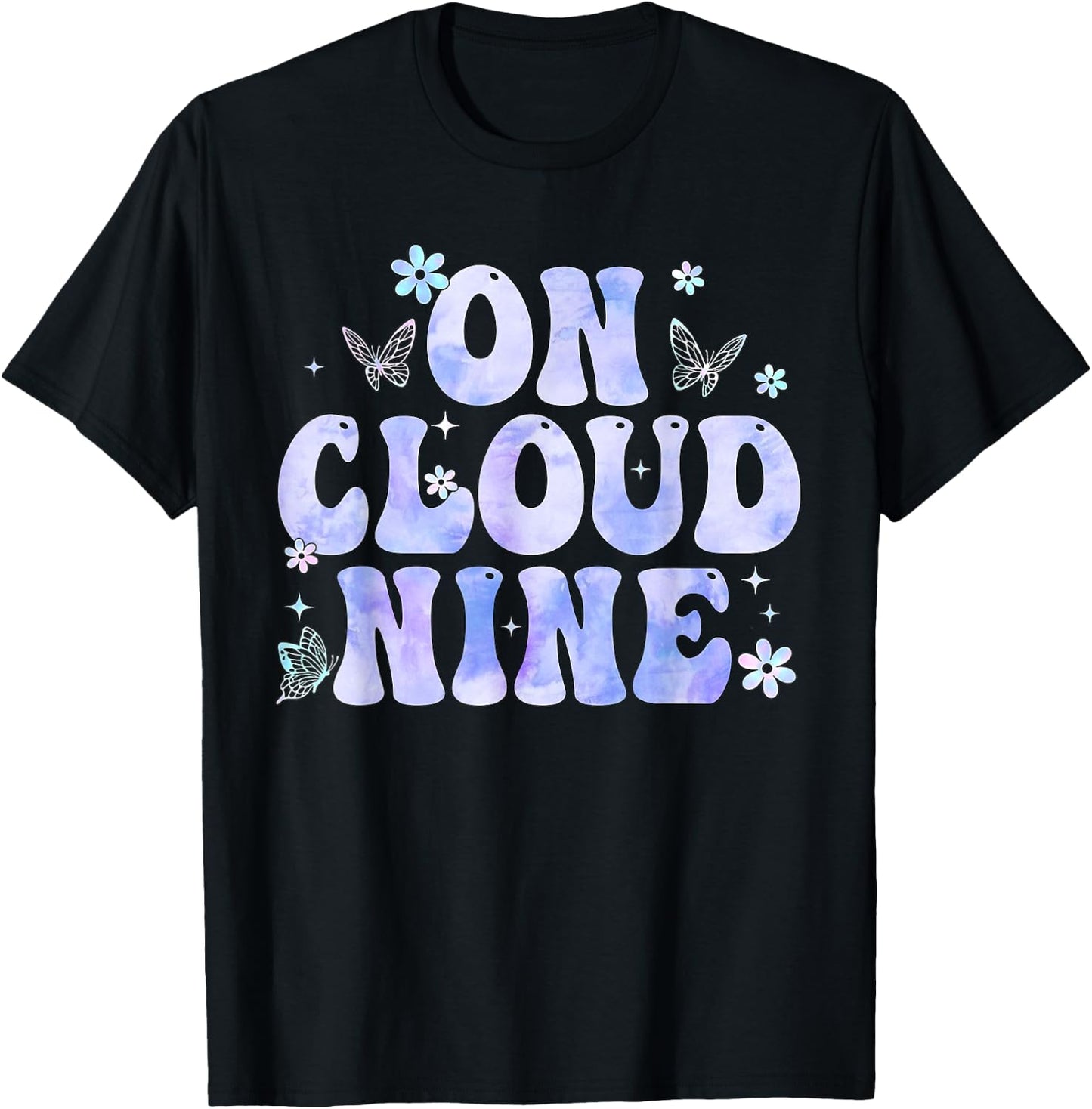 On Cloud Nine 9th Birthday 9 Years Old Birthday Girl T-Shirt - T-Shirt | Black