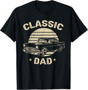 Dad Vintage Retro Classic Funny Car Lover Enthusiast T-Shirt - T-Shirt | Black