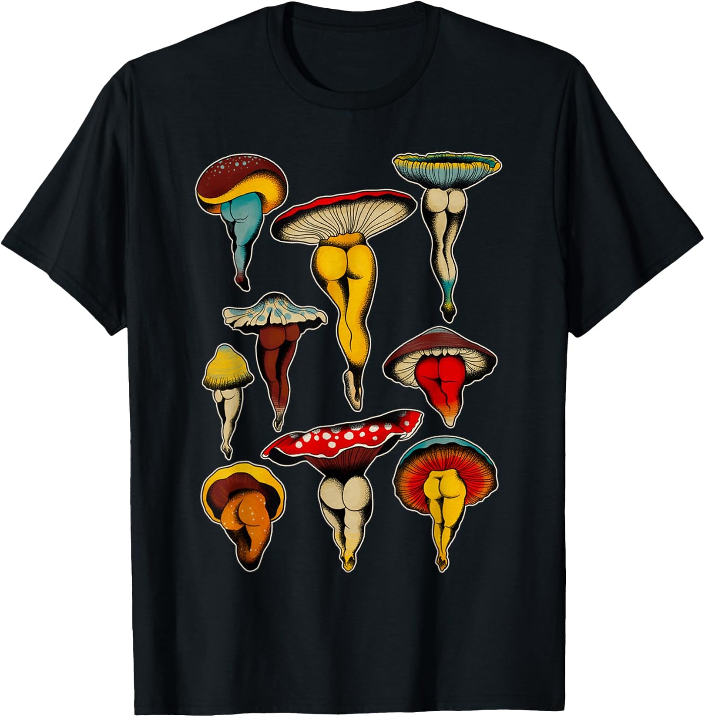 Mushroom Sexy Mycology Fungi Foraging Mushroom Whisperer T-Shirt - T-Shirt | Black