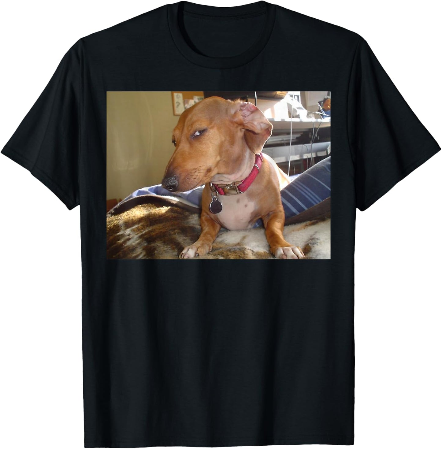 Side eye dog meme T-Shirt - T-Shirt | Black