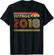 Vintage 2018 6th Birthday 6 Years Old Boys Girl Kids Vintage T-Shirt - T-Shirt | Black