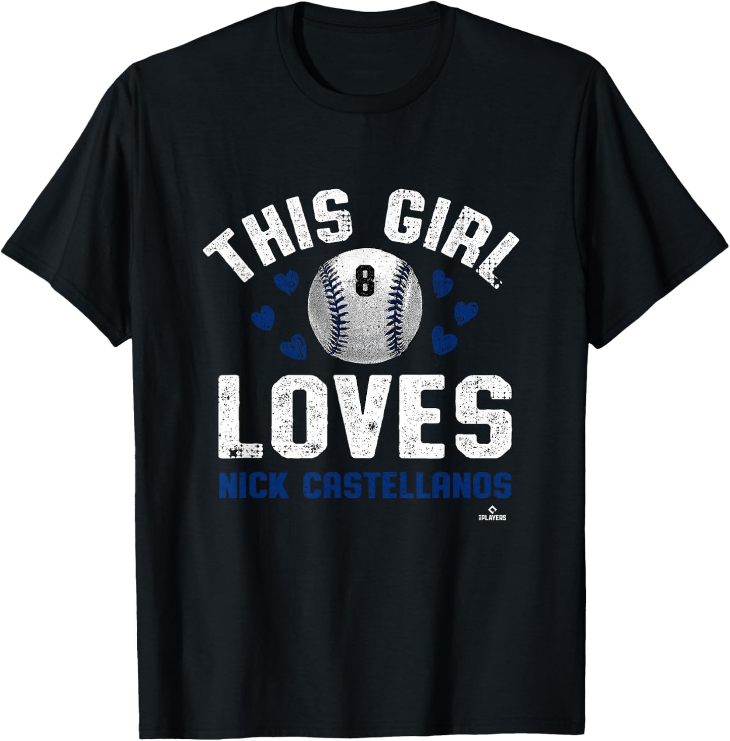 This Girl Loves Nick Castellanos Philadelphia MLBPA T-Shirt - T-Shirt | Black