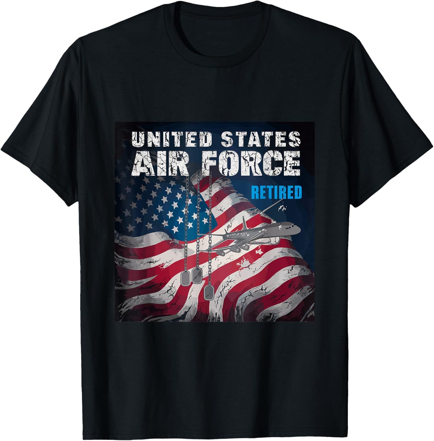 Veteran Of The United States Air Force Retired T-Shirt - T-Shirt | Black