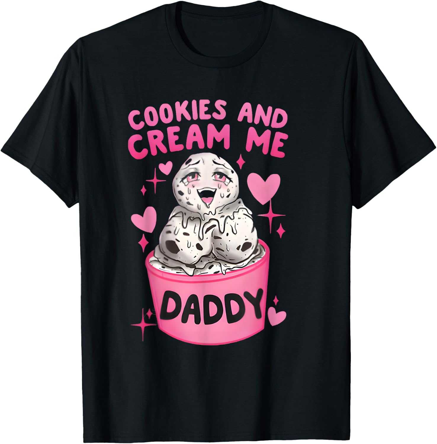 Cookies And Cream Me Daddy Funny Halloween Humor Sarcasm T-Shirt - T-Shirt | Black