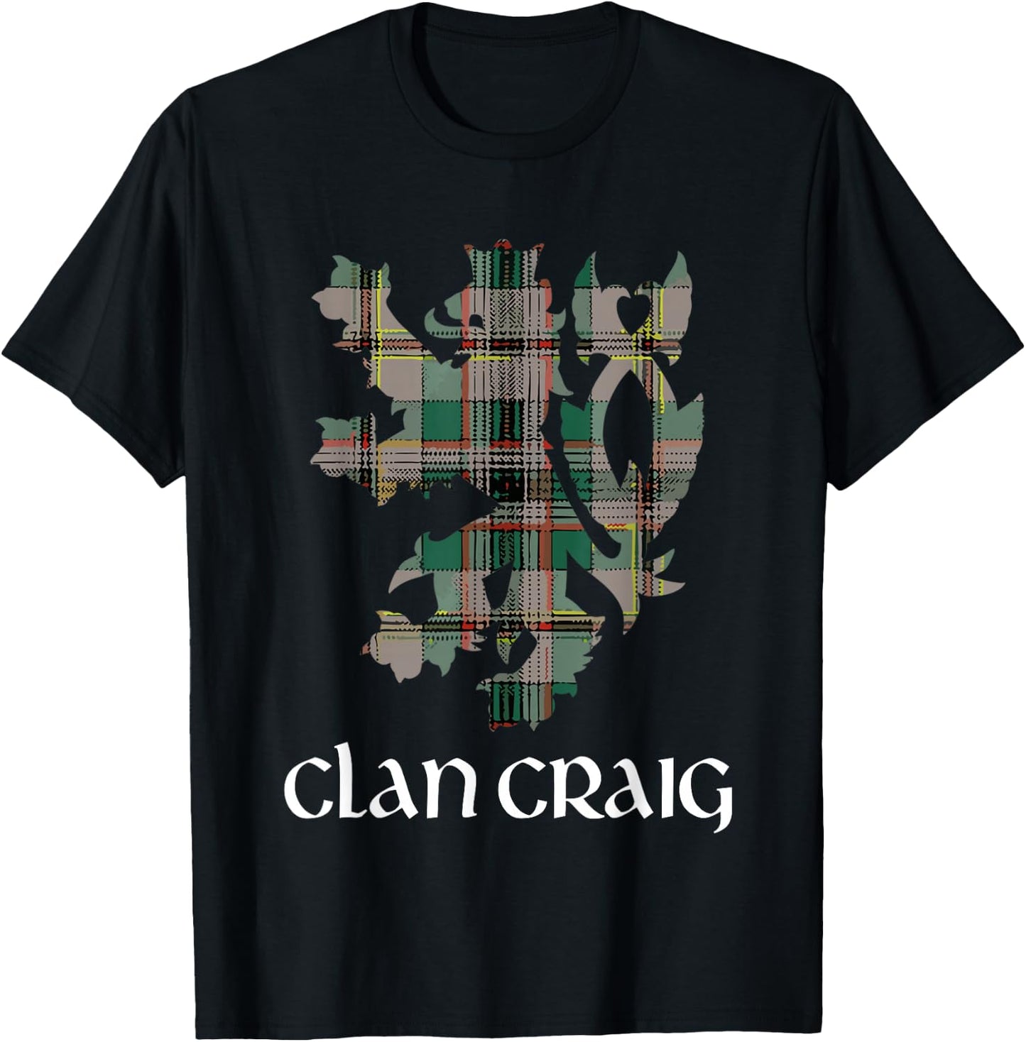 Clan Craig Tartan Scottish Family Name Scotland Pride T-Shirt - T-Shirt | Black