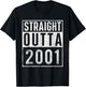 Straight Outta 2001 Year Of Birth Birthday T-Shirt - T-Shirt | Black