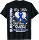 Supporting My Wife - Colon Cancer Awareness Shirt T-Shirt - T-Shirt | Black