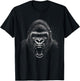 Kids Gorilla Face Monkey Angry Growling Scary Silverback Gorilla T-Shirt - T-Shirt | Black