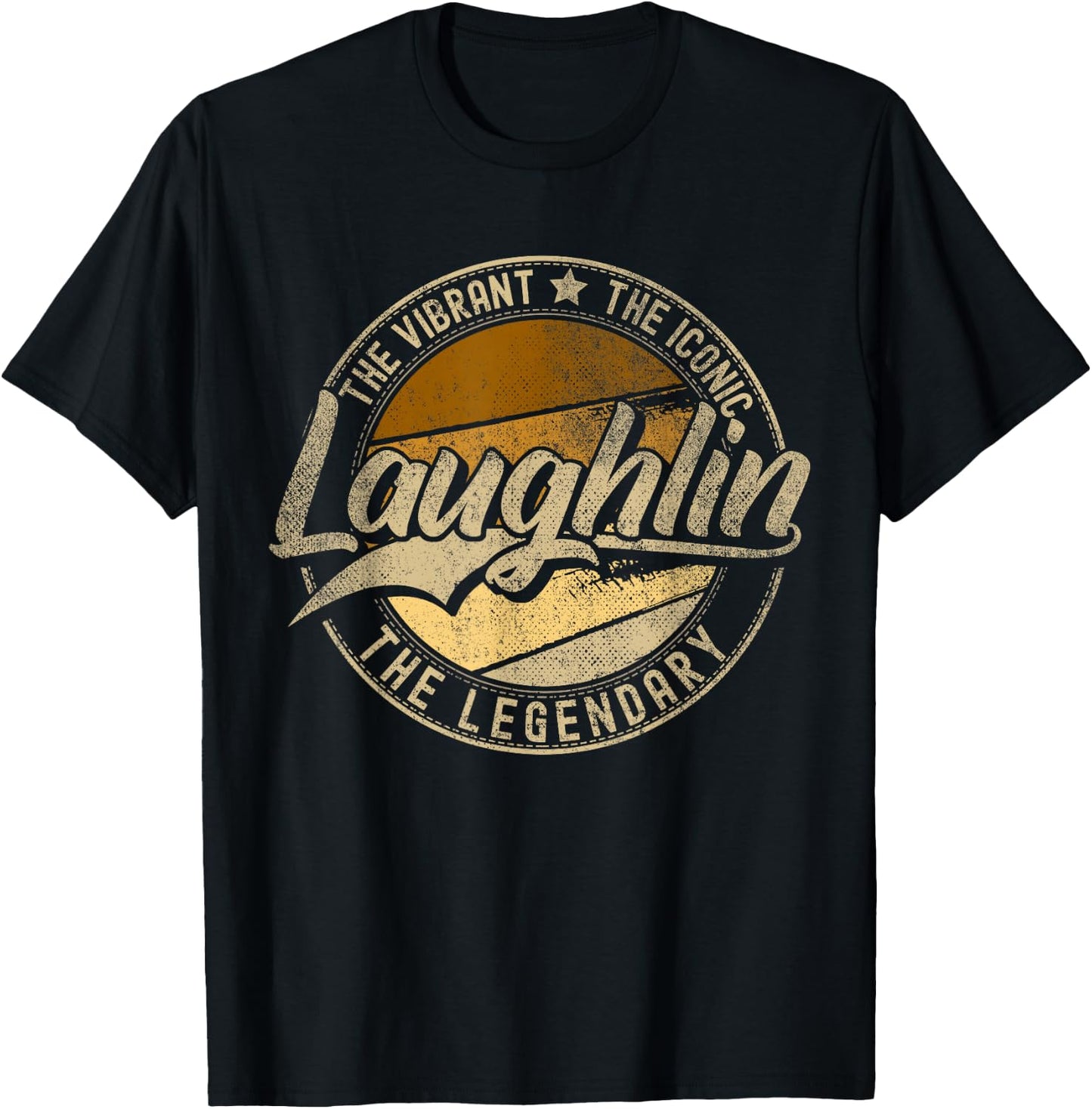 Laughlin NV | Nevada Vintage Distressed T-Shirt - T-Shirt | Black
