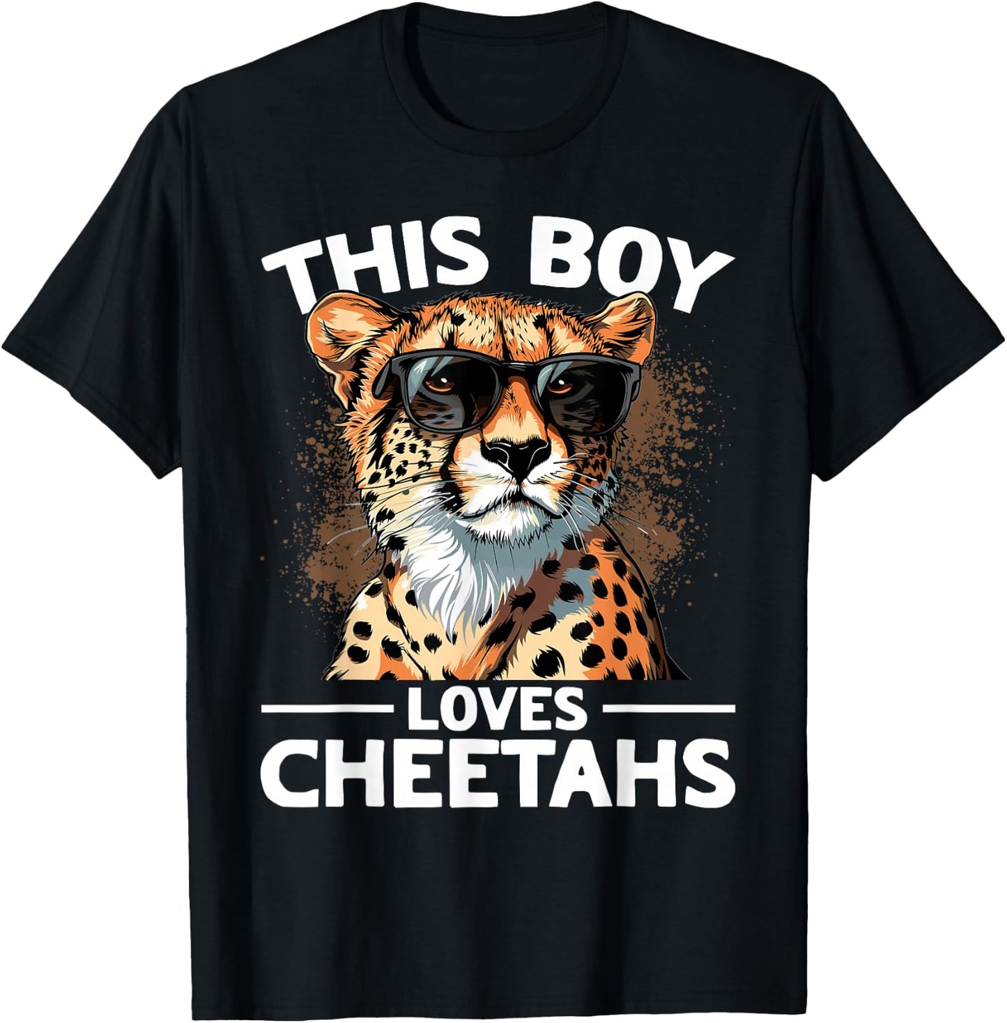 Funny Cheetah Animal This Boy Loves Cheetahs T-Shirt - T-Shirt | Black