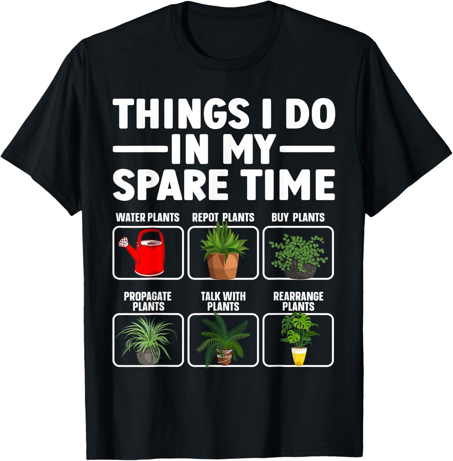 Funny Plant Art Women Gardener Plant Lover Gardening T-Shirt - T-Shirt | Black