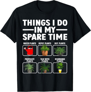 Funny Plant Art Women Gardener Plant Lover Gardening T-Shirt - T-Shirt | Black