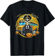 Halloween Skeleton School Bus Driver T-Shirt - T-Shirt | Black