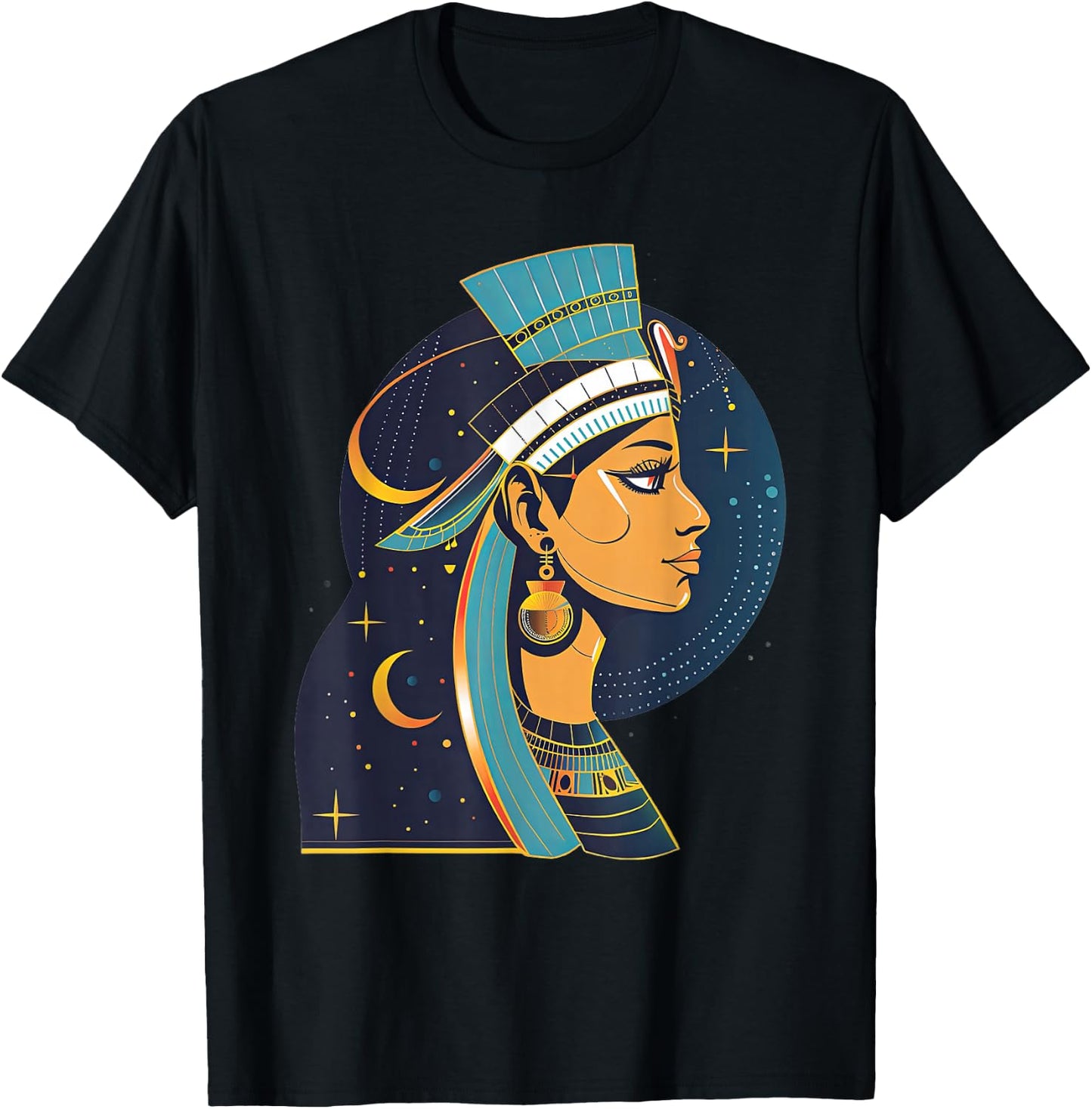 Inanna 90s Retro Ishtar Goddess Queen Of Heaven T-Shirt - T-Shirt | Black