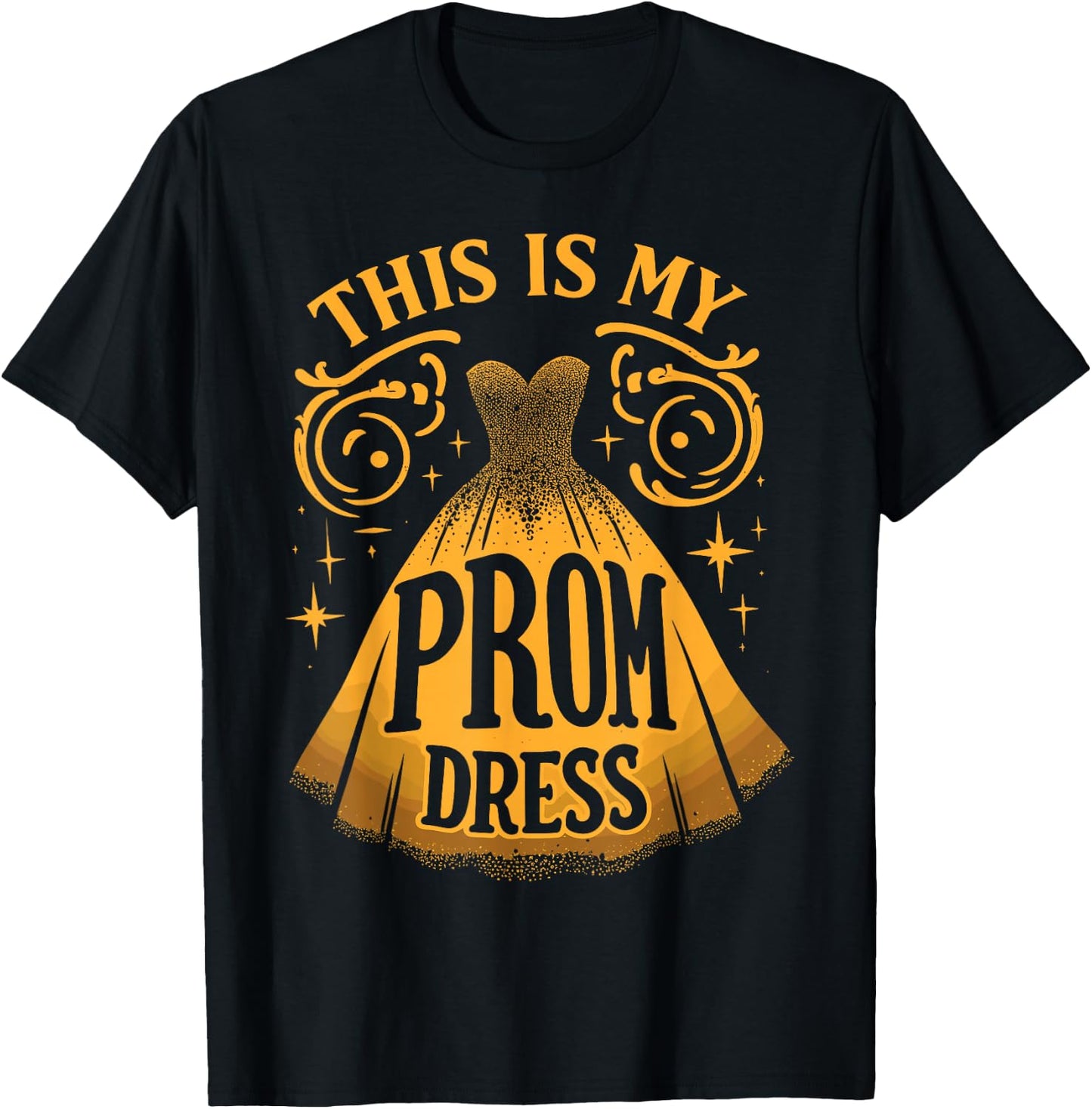 Party Night Prom Dress Promenade Graduation T-Shirt - T-Shirt | Black